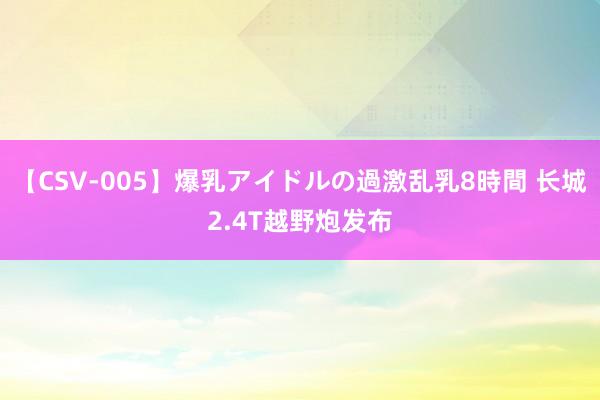 【CSV-005】爆乳アイドルの過激乱乳8時間 长城2.4T越野炮发布