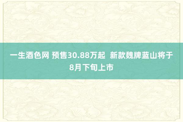 一生酒色网 预售30.88万起  新款魏牌蓝山将于8月下旬上市