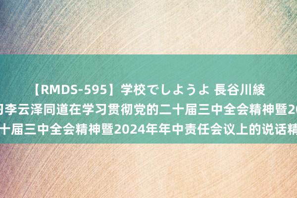 【RMDS-595】学校でしようよ 長谷川綾 中国银行业协会传达学习李云泽同道在学习贯彻党的二十届三中全会精神暨2024年年中责任会议上的说话精神