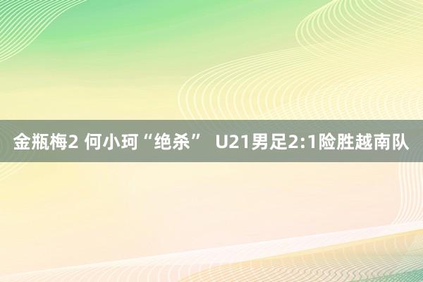 金瓶梅2 何小珂“绝杀”  U21男足2:1险胜越南队