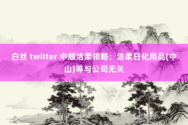 白丝 twitter 中顺洁柔领略：洁柔日化用品(中山)等与公司无关