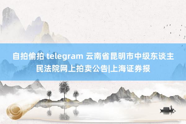 自拍偷拍 telegram 云南省昆明市中级东谈主民法院网上拍卖公告|上海证券报